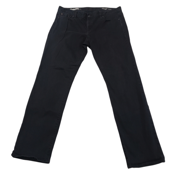 GAP Denim - Gap 1969 Jeans Size 32r Real Straight Black Denim Pants Women's Used